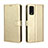 Custodia Portafoglio In Pelle Cover con Supporto BY5 per Wiko Power U10 Oro