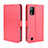 Custodia Portafoglio In Pelle Cover con Supporto BY5 per Wiko Ride 3 Rosso