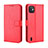 Custodia Portafoglio In Pelle Cover con Supporto BY5 per Wiko Y82 Rosso