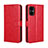 Custodia Portafoglio In Pelle Cover con Supporto BY5 per Xiaomi Poco M4 5G Rosso