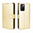 Custodia Portafoglio In Pelle Cover con Supporto BY5 per Xiaomi Redmi 10 4G Oro