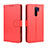 Custodia Portafoglio In Pelle Cover con Supporto BY5 per Xiaomi Redmi 9 Rosso