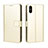 Custodia Portafoglio In Pelle Cover con Supporto BY5 per Xiaomi Redmi 9A Oro