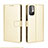Custodia Portafoglio In Pelle Cover con Supporto BY5 per Xiaomi Redmi Note 10T 5G Oro