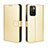 Custodia Portafoglio In Pelle Cover con Supporto BY5 per Xiaomi Redmi Note 11 4G (2021) Oro
