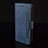 Custodia Portafoglio In Pelle Cover con Supporto BY6 per Huawei Honor X5 Blu