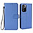 Custodia Portafoglio In Pelle Cover con Supporto BY6 per Xiaomi Mi 11i 5G (2022) Blu