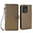 Custodia Portafoglio In Pelle Cover con Supporto BY6 per Xiaomi Mi Mix 4 5G Marrone