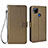 Custodia Portafoglio In Pelle Cover con Supporto BY6 per Xiaomi POCO C3 Marrone