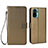 Custodia Portafoglio In Pelle Cover con Supporto BY6 per Xiaomi Poco M5S Marrone