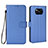 Custodia Portafoglio In Pelle Cover con Supporto BY6 per Xiaomi Poco X3 Blu