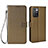 Custodia Portafoglio In Pelle Cover con Supporto BY6 per Xiaomi Redmi 10 (2022) Marrone