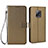 Custodia Portafoglio In Pelle Cover con Supporto BY6 per Xiaomi Redmi 10X 5G Marrone