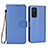 Custodia Portafoglio In Pelle Cover con Supporto BY6 per Xiaomi Redmi K30S 5G Blu