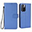 Custodia Portafoglio In Pelle Cover con Supporto BY6 per Xiaomi Redmi Note 11 Pro+ Plus 5G Blu