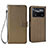 Custodia Portafoglio In Pelle Cover con Supporto BY6 per Xiaomi Redmi Note 11E Pro 5G Marrone