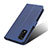 Custodia Portafoglio In Pelle Cover con Supporto BY7 per Wiko Power U10 Blu