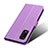 Custodia Portafoglio In Pelle Cover con Supporto BY7 per Wiko Power U20 Viola