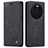 Custodia Portafoglio In Pelle Cover con Supporto C01S per Oppo Find X6 5G Nero