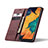 Custodia Portafoglio In Pelle Cover con Supporto C01S per Samsung Galaxy M30