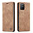 Custodia Portafoglio In Pelle Cover con Supporto C01S per Samsung Galaxy M80S Marrone Chiaro