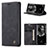 Custodia Portafoglio In Pelle Cover con Supporto C01S per Samsung Galaxy S20 5G Nero