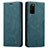 Custodia Portafoglio In Pelle Cover con Supporto C01S per Samsung Galaxy S20 Blu