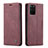 Custodia Portafoglio In Pelle Cover con Supporto C01S per Samsung Galaxy S20 Plus Rosso Rosa