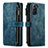 Custodia Portafoglio In Pelle Cover con Supporto C01S per Samsung Galaxy S23 Plus 5G Blu