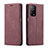 Custodia Portafoglio In Pelle Cover con Supporto C01S per Xiaomi Mi 10T 5G Rosso Rosa