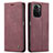 Custodia Portafoglio In Pelle Cover con Supporto C01S per Xiaomi Mi 11i 5G Rosso Rosa