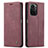 Custodia Portafoglio In Pelle Cover con Supporto C01S per Xiaomi Mi 11X 5G Rosso Rosa