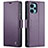 Custodia Portafoglio In Pelle Cover con Supporto C01S per Xiaomi Poco F5 5G Viola