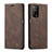 Custodia Portafoglio In Pelle Cover con Supporto C01S per Xiaomi Redmi K30S 5G Marrone