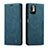 Custodia Portafoglio In Pelle Cover con Supporto C01S per Xiaomi Redmi Note 10 5G Blu