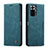 Custodia Portafoglio In Pelle Cover con Supporto C01S per Xiaomi Redmi Note 10 Pro 4G Blu