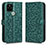 Custodia Portafoglio In Pelle Cover con Supporto C01X per Google Pixel 5 Verde