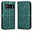 Custodia Portafoglio In Pelle Cover con Supporto C01X per Google Pixel 6a 5G Verde