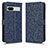 Custodia Portafoglio In Pelle Cover con Supporto C01X per Google Pixel 7a 5G Blu