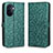 Custodia Portafoglio In Pelle Cover con Supporto C01X per Huawei Enjoy 50 Verde