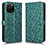 Custodia Portafoglio In Pelle Cover con Supporto C01X per Huawei Enjoy 50z Verde