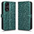 Custodia Portafoglio In Pelle Cover con Supporto C01X per Huawei Honor X5 Plus Verde