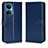 Custodia Portafoglio In Pelle Cover con Supporto C01X per Huawei Honor X7 Blu