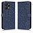 Custodia Portafoglio In Pelle Cover con Supporto C01X per Huawei Honor X7a Blu