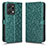 Custodia Portafoglio In Pelle Cover con Supporto C01X per Huawei Honor X7a Verde