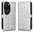 Custodia Portafoglio In Pelle Cover con Supporto C01X per Huawei P60 Art