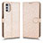 Custodia Portafoglio In Pelle Cover con Supporto C01X per Motorola Moto E32s Oro