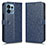 Custodia Portafoglio In Pelle Cover con Supporto C01X per Motorola Moto Edge 40 Pro 5G Blu