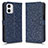 Custodia Portafoglio In Pelle Cover con Supporto C01X per Motorola Moto G53j 5G Blu