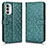 Custodia Portafoglio In Pelle Cover con Supporto C01X per Motorola Moto G82 5G Verde